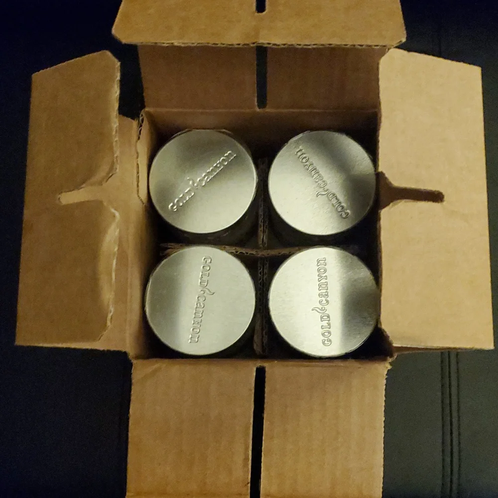 Unscented Gold Canyon 5‎ oz/mini candle with 75% fill - 4 Pack- Group 1